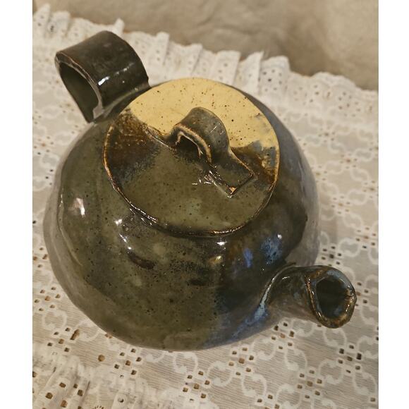 Handmade Pottery Teapot Blue Glaze- 8.5 inch - Picture 4 of 6